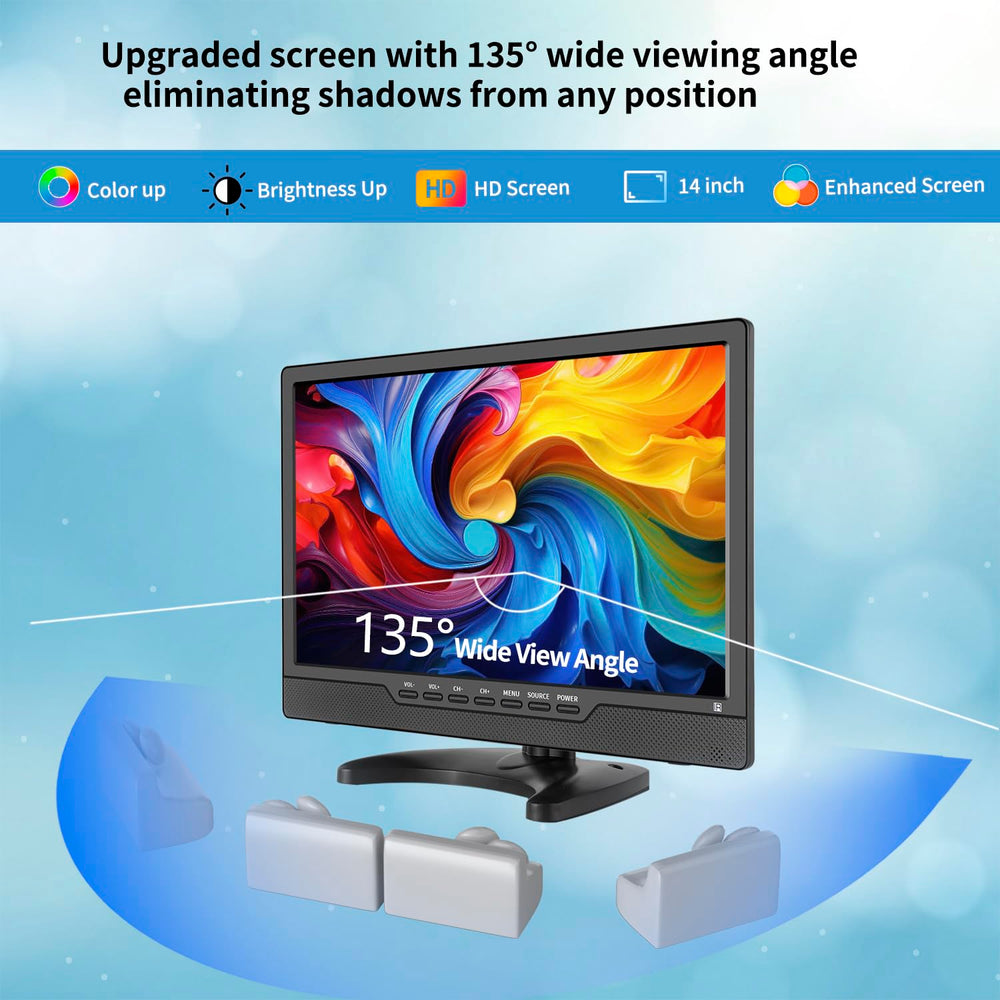 Jexiop TV back ports with HDMI and USB for versatile connectivity.