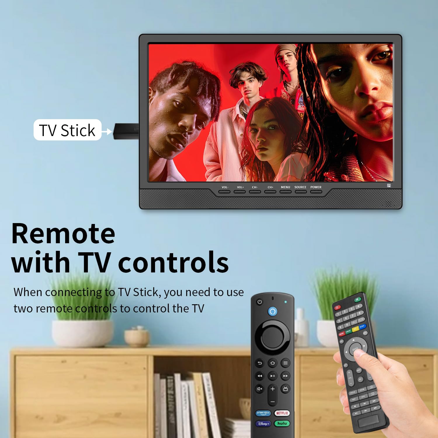 Jexiop HDMI input for gaming and media devices.