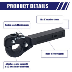 JEXTRA locking pin close-up highlights secure towing
