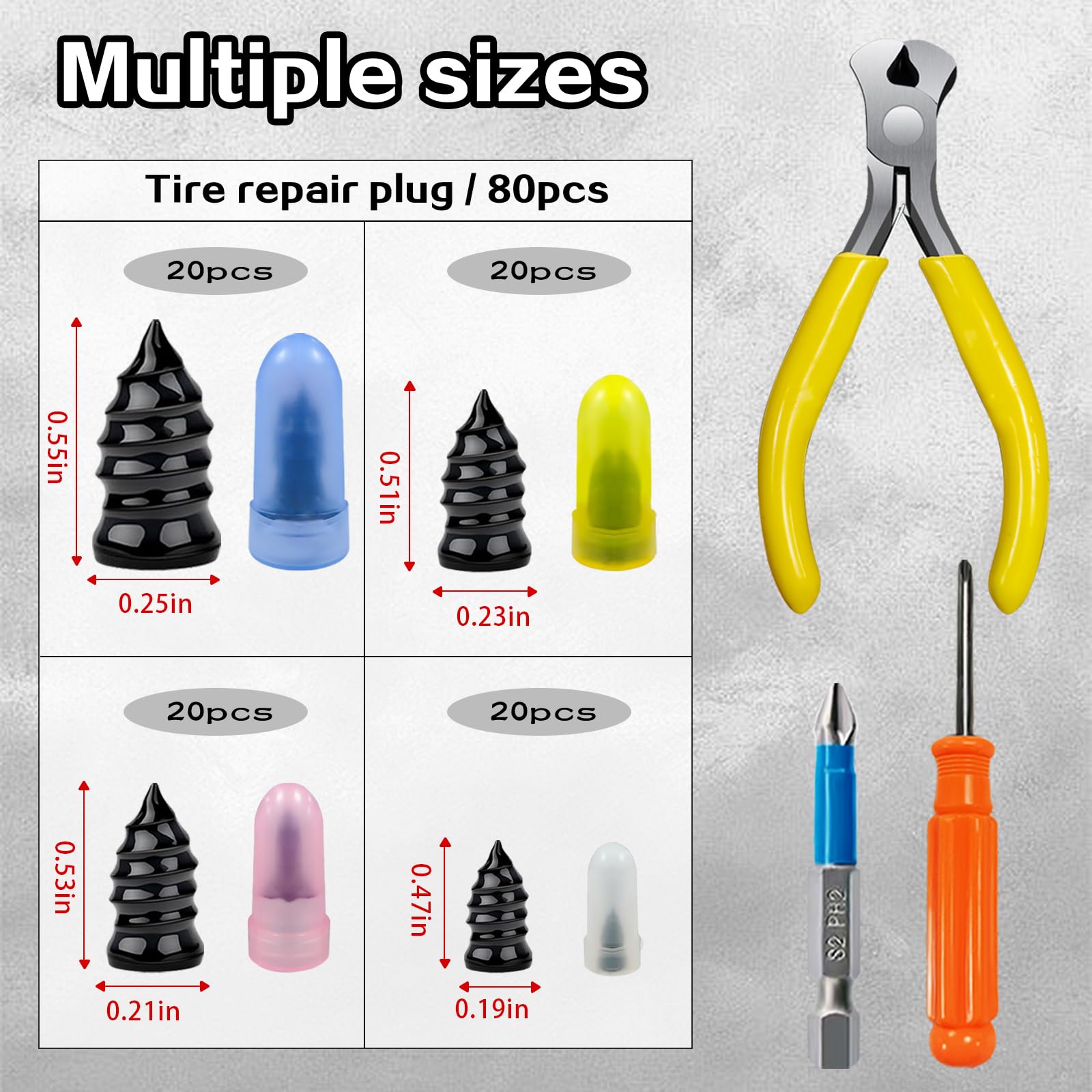 Jeyermier rubber nails with iron cores deliver a durable, airtight seal on punctures.
