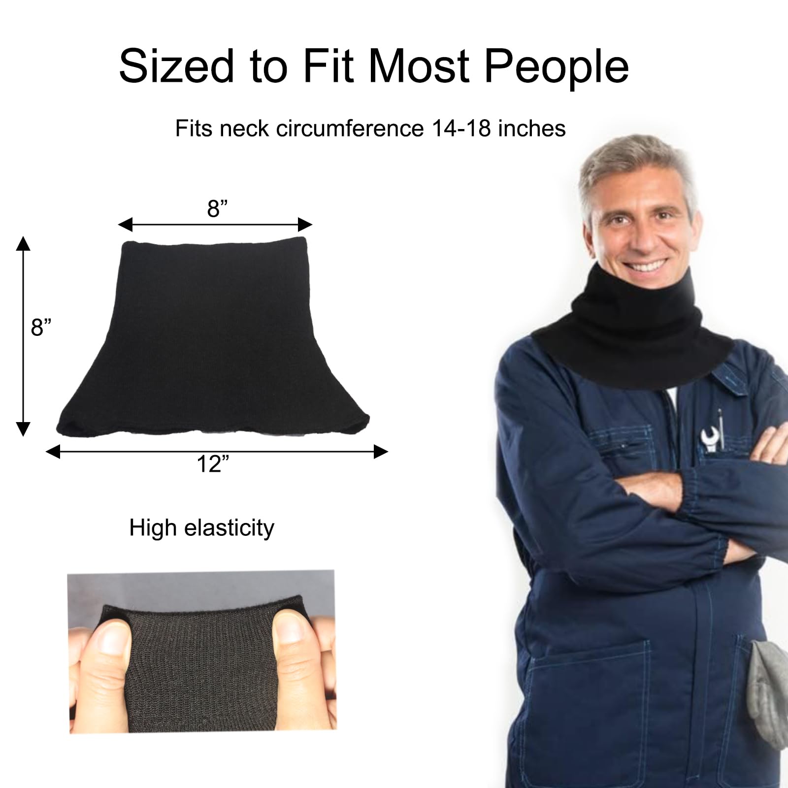 JEYILKIT cut-resistant neck cover aramid guards against blades during metalwork
