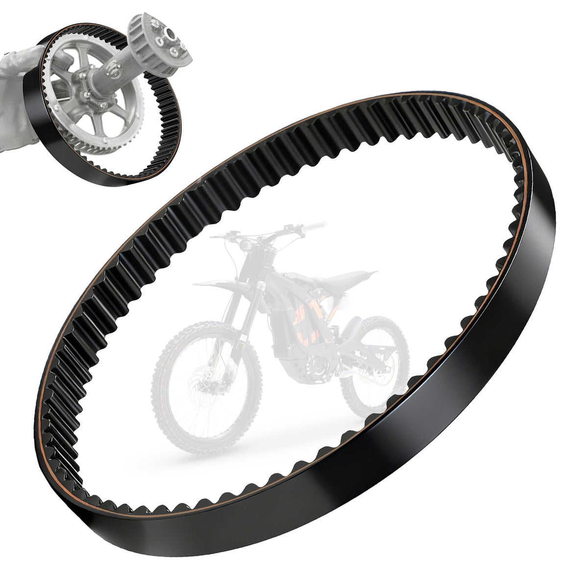 JFG RACING 560-8M drive belt for Surron Light Bee X offering smooth power transfer.