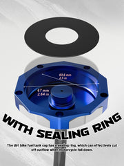 JFG RACING Raptor 660 detail with sealing ring engaged for secure fuel.