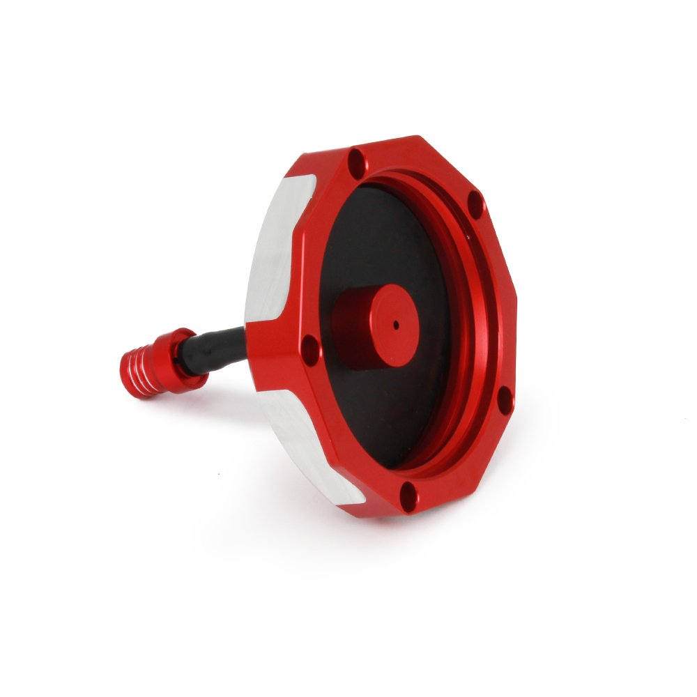 JFG RACING gas cap with built-in vent for reliable sealing.