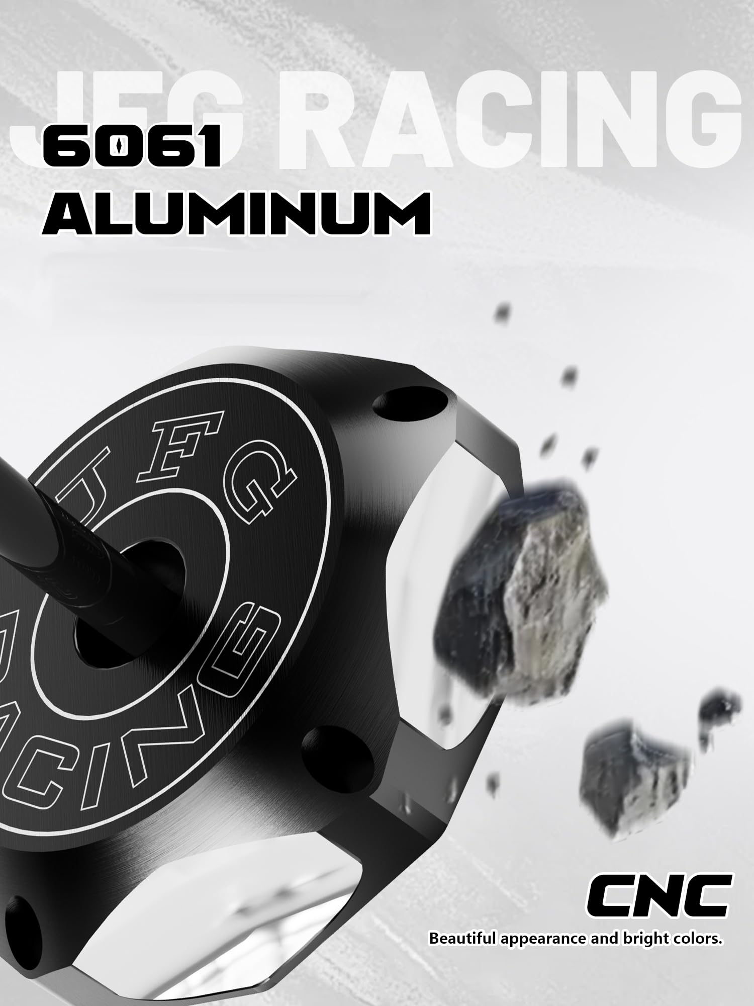 JFG RACING Kodiak 400 gas cap billet cover offers lightweight protection.