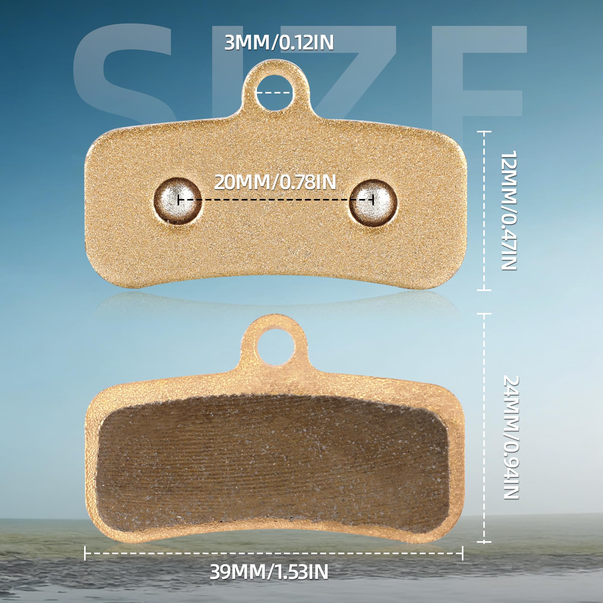 JFG RACING brake pad friction surface close-up with high-strength compound