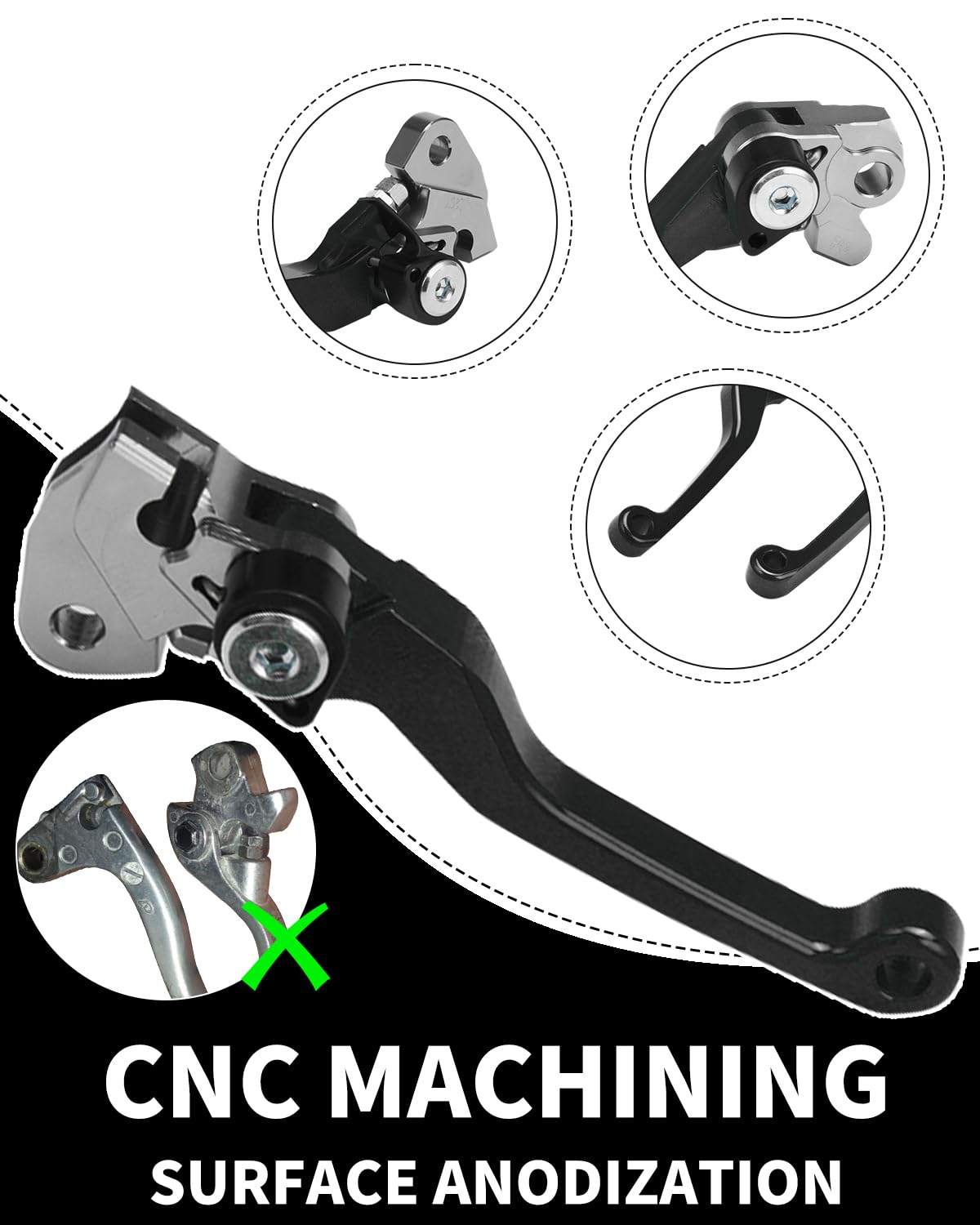 JFG RACING direct replacement lever installs without modifications