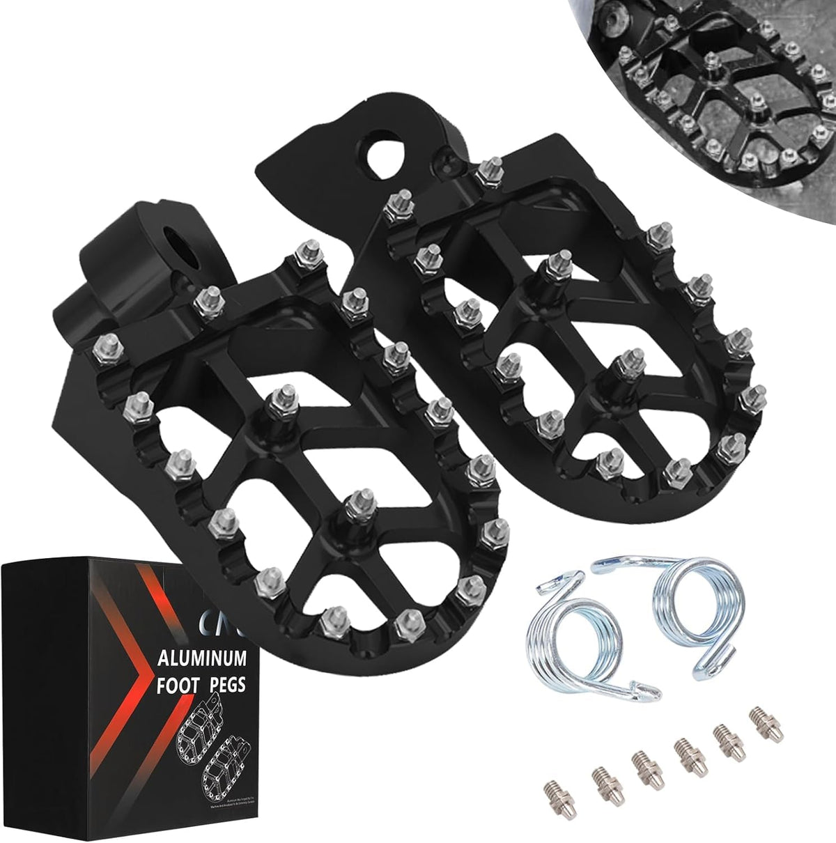 JFG RACING dirt bike foot pegs fitment for YZ models offering reliable grip