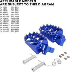 JFG RACING dirt bike foot pegs side profile highlights lightweight forged aluminum build for responsive control