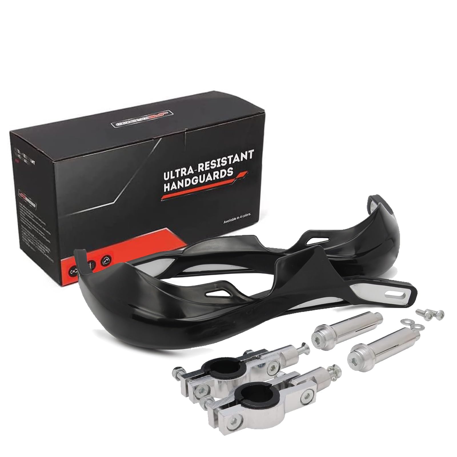 JFG RACING dirt bike handguards product package with hardware included