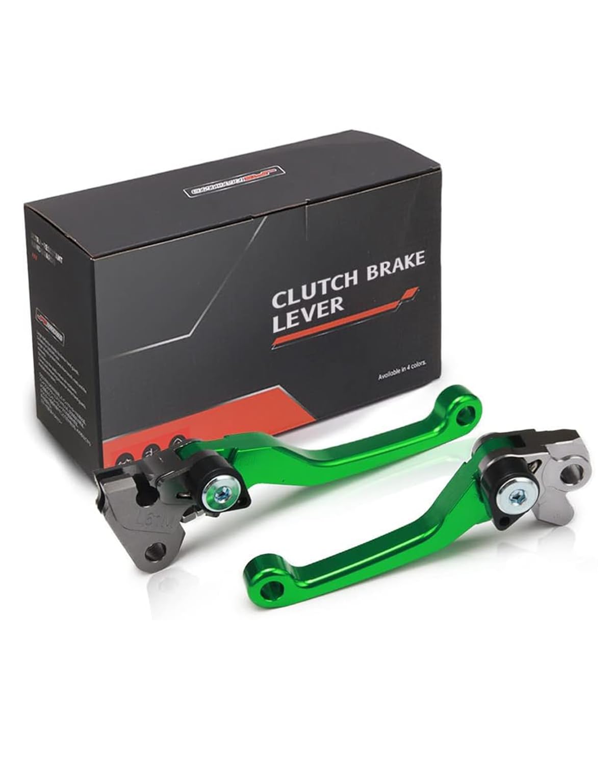JFG RACING foldable clutch lever for KX125 with green finish enhances control.