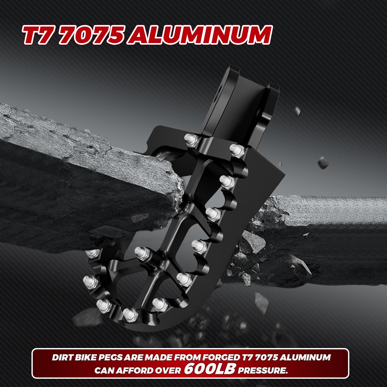 JFG RACING anodized finish protects against wear and corrosion.