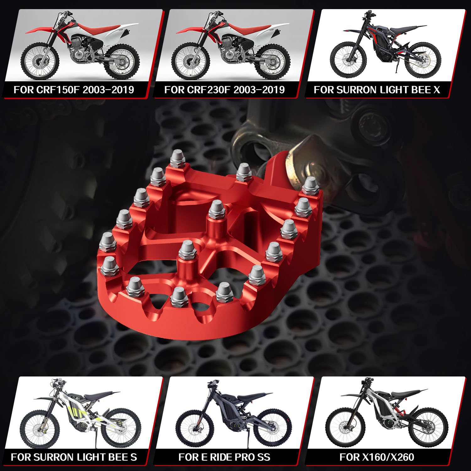 JFG RACING forged 7075 aluminum construction provides high strength for tough trails.