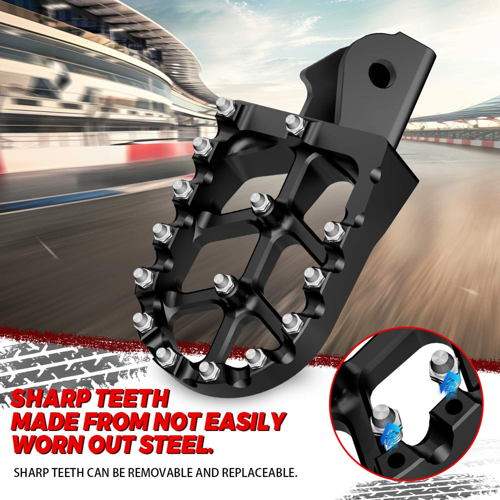 JFG RACING hardened steel teeth resist wear for lasting grip.