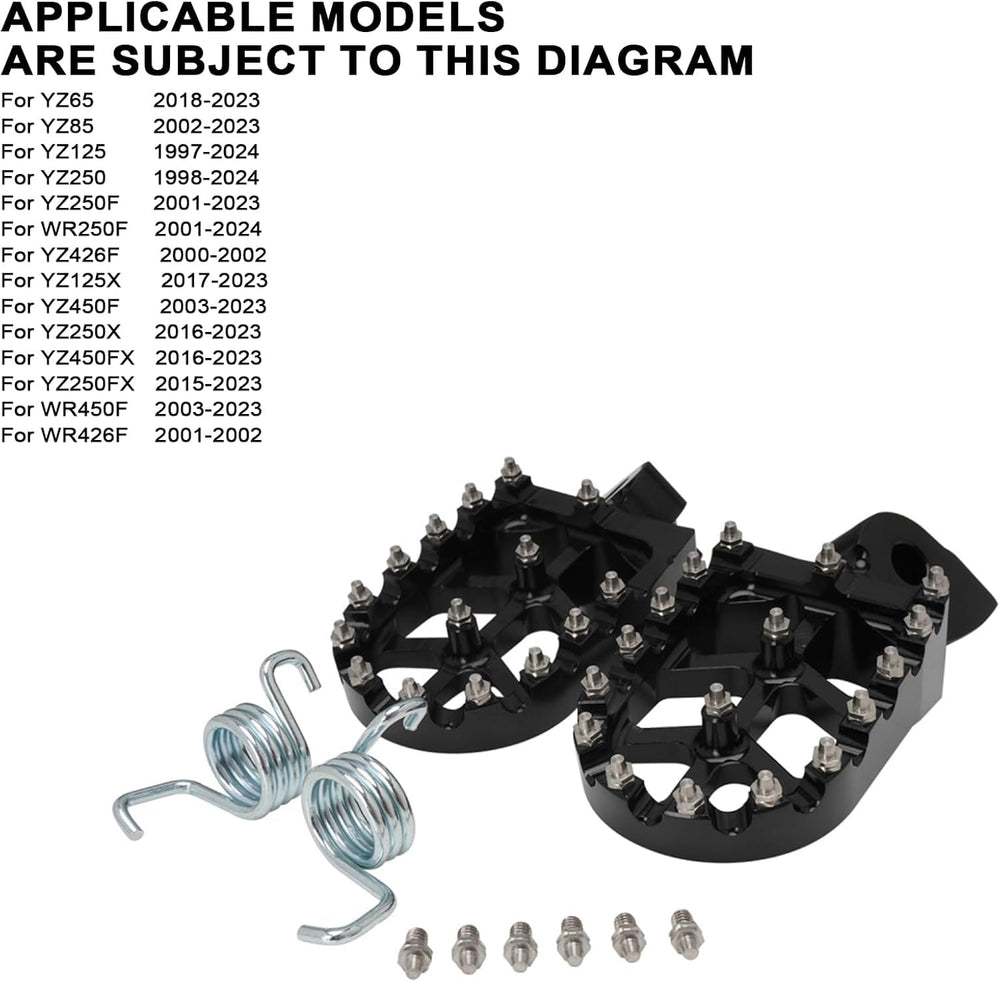 JFG RACING foot pegs teeth detail showing hardened steel bite for lasting traction