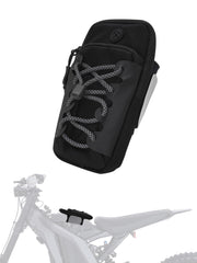 JFG RACING frame battery bag mounted on the battery cover for quick access.