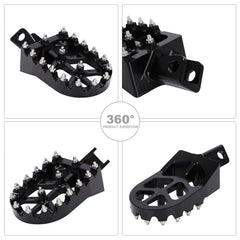 JFG RACING KLR650 footpegs green sideview blend with bike aesthetics and durability.