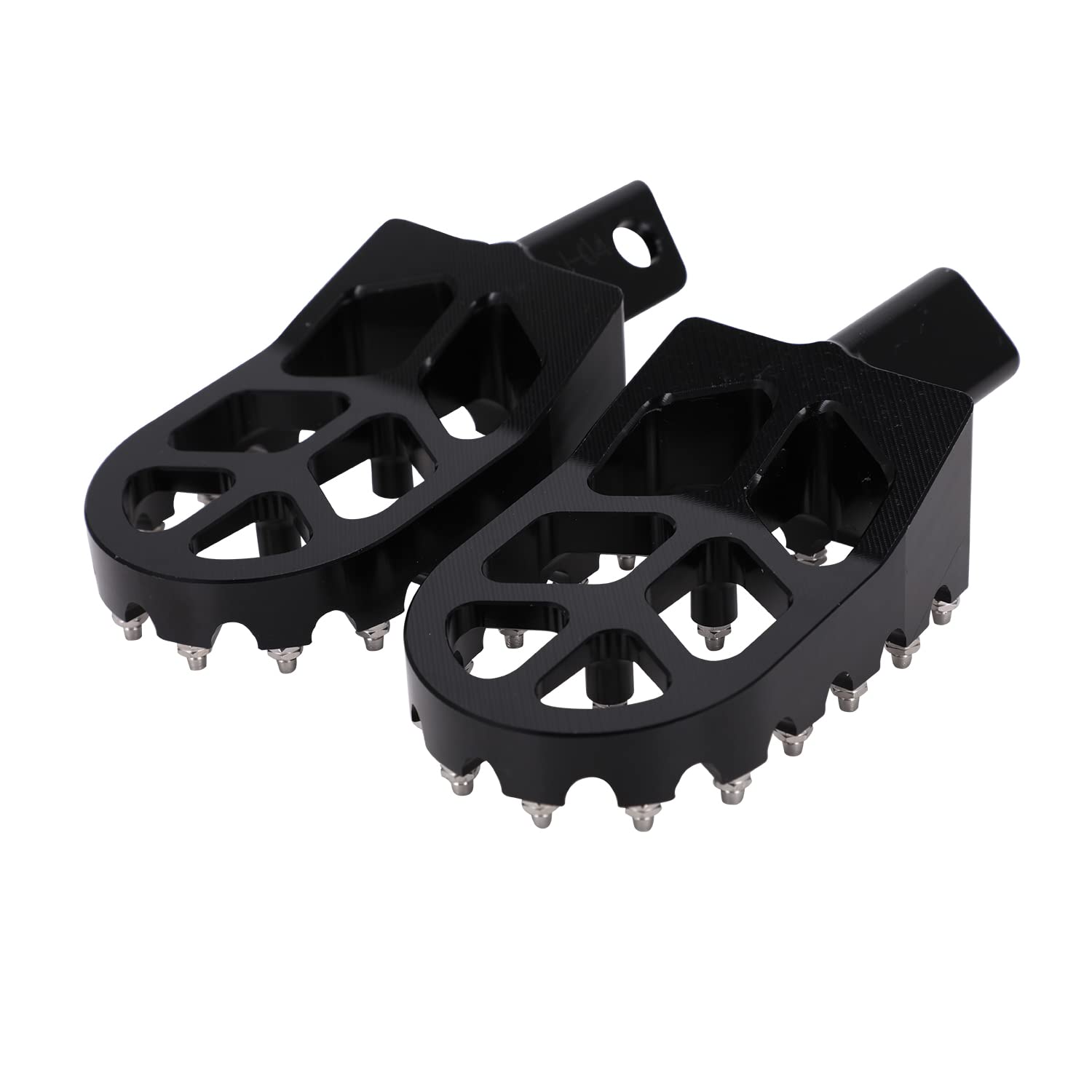 JFG RACING KLR650 footpegs installed on bike demonstrate easy mounting and secure fit.