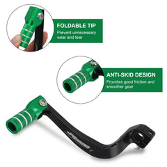 JFG RACING KLX110 anodized green finish resists wear.