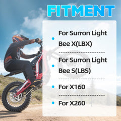 JFG RACING mud guard for Surron Light Bee S prevents debris during off-road rides.