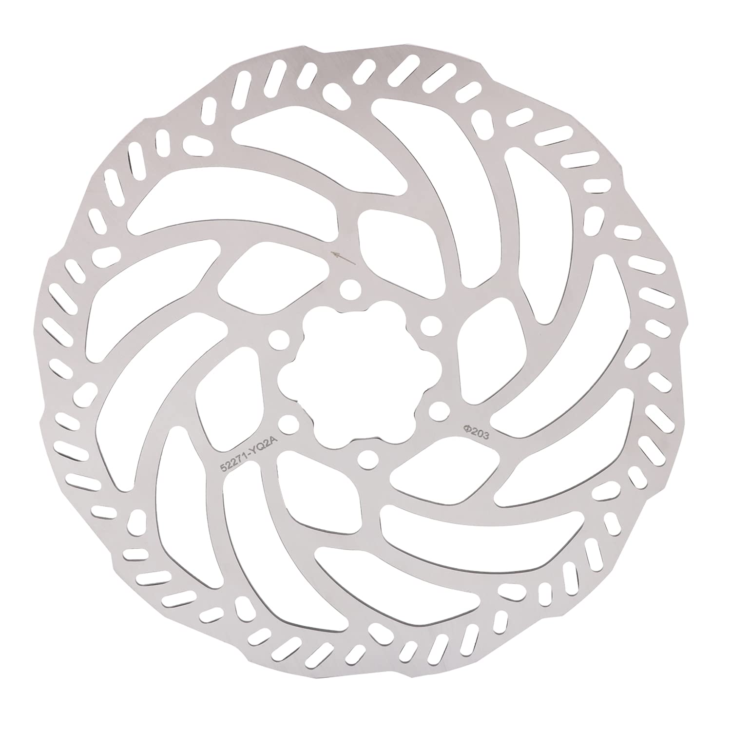 JFG RACING 203mm rotor for X260 model supports steadier braking in muddy trails.