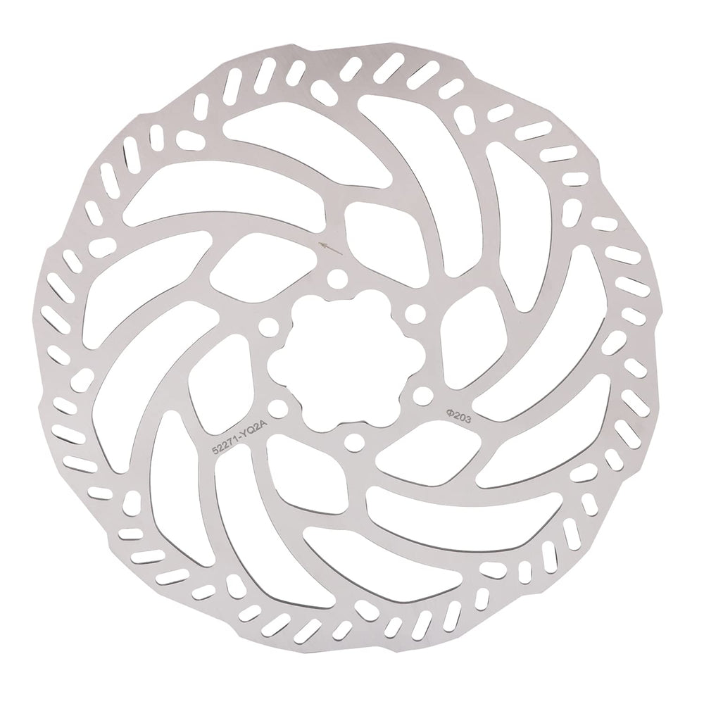 JFG RACING 203mm rotor for X260 model supports steadier braking in muddy trails.