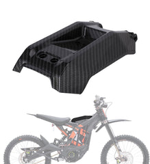 JFG RACING Sur Ron battery cover with carbon fiber finish protects the battery on rides.