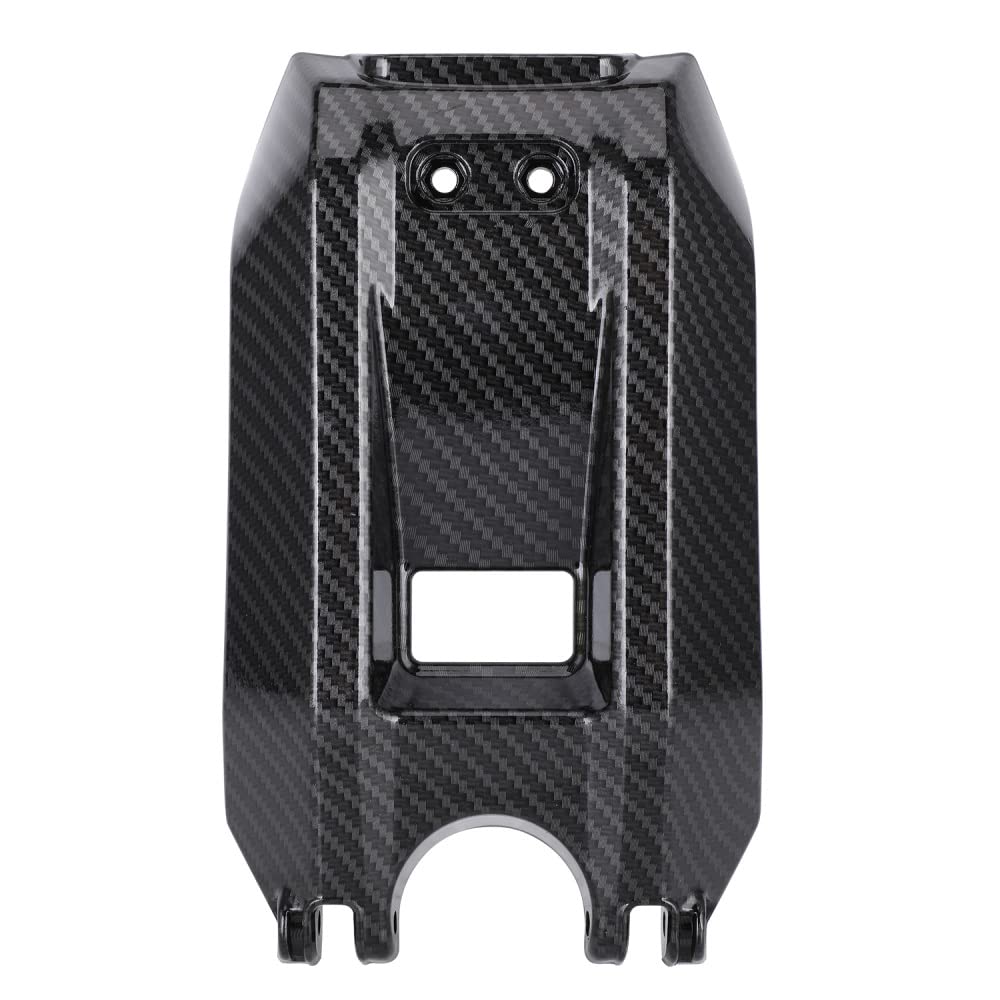 Close-up of carbon fiber look on the Sur Ron cover showing textured grain.