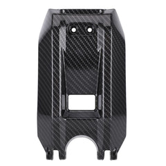 Close-up of carbon fiber look on the Sur Ron cover showing textured grain.