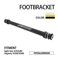 JFG RACING Sur Ron foot peg brace side view, highlighting slim profile and sturdy connection.