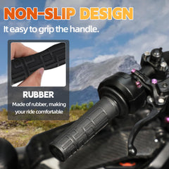 JFG RACING Surron throttle grips rubber material provides comfortable shock absorption on long rides.
