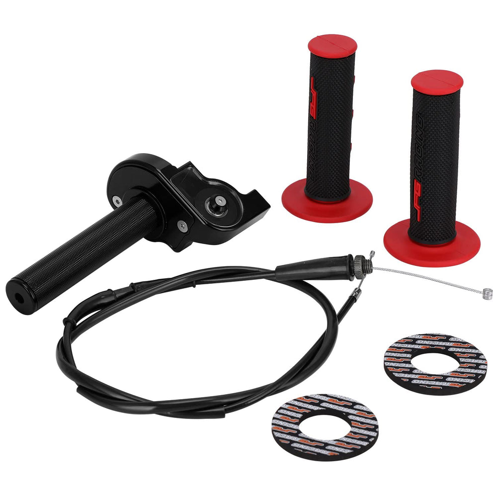 JFG RACING throttle assembly black finish offers a sleek look on dirt bikes