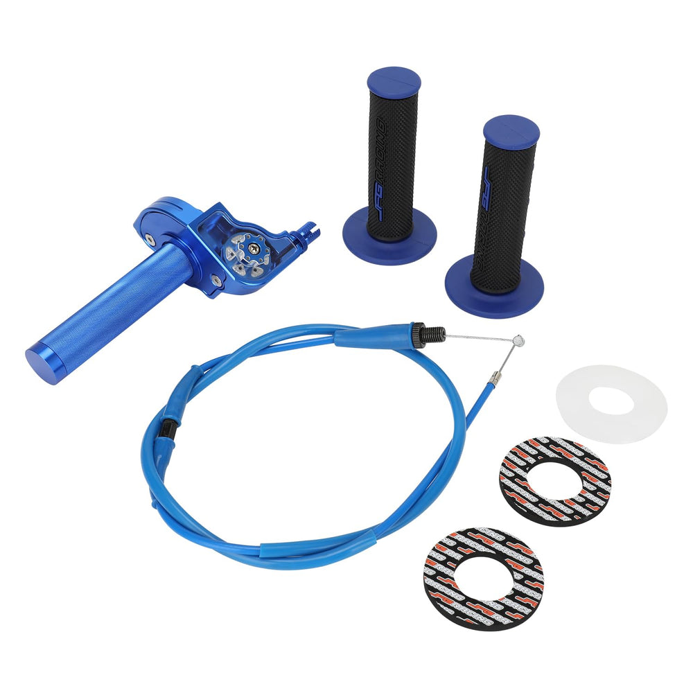 JFG RACING black throttle with knurled grip area improves control and handling.