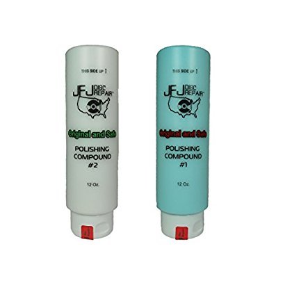 JFJ Easy Pro white two polish compound bottle for refined finish and easy cleanup.