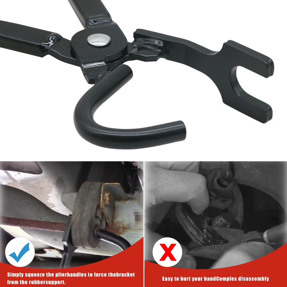 JFJJ Exhaust Hanger Removal Pliers, dimensions view, compact 30 by 7.5 cm for easy handling
