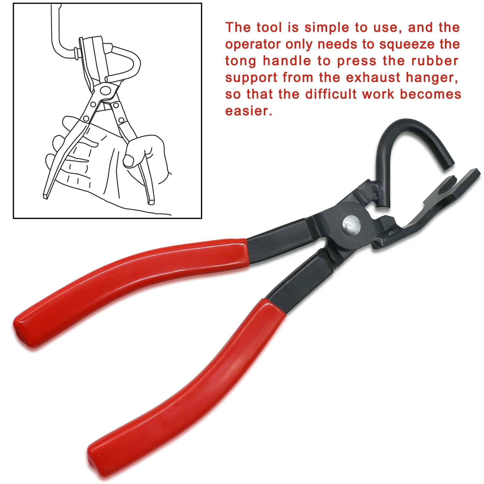 JFJJ Exhaust Hanger Removal Pliers, showcasing robust construction and corrosion resistance