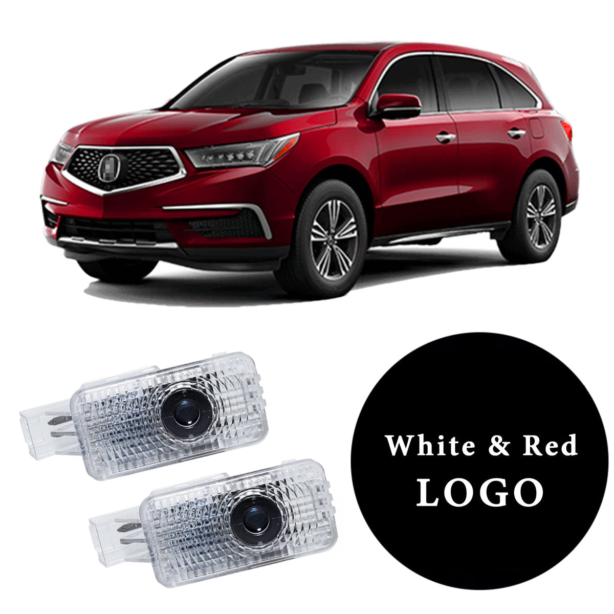 Jfsotls never fade door logo projector illuminates the ground for MDX/RLX
