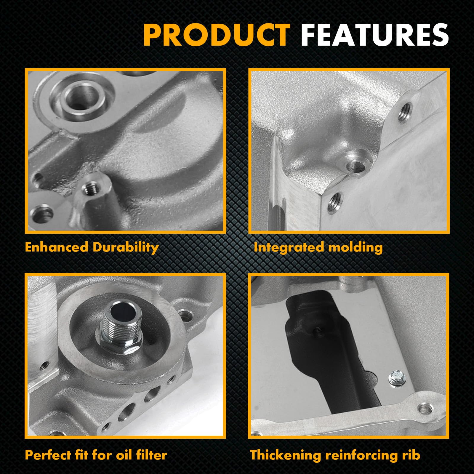 JGhyperX pickup tube and oil passage cover showing reliable oil pickup under driving