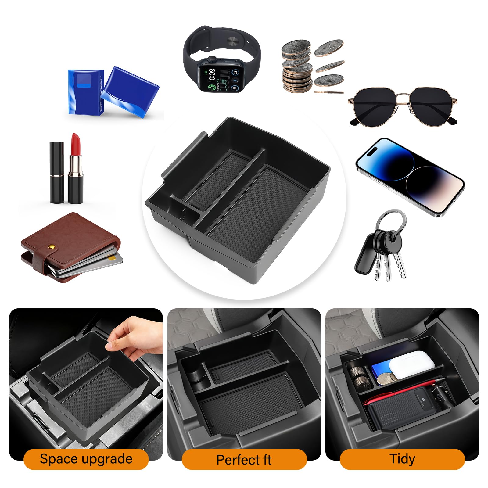 JHGFVC Forester accessory storage organization keeps small items within reach.
