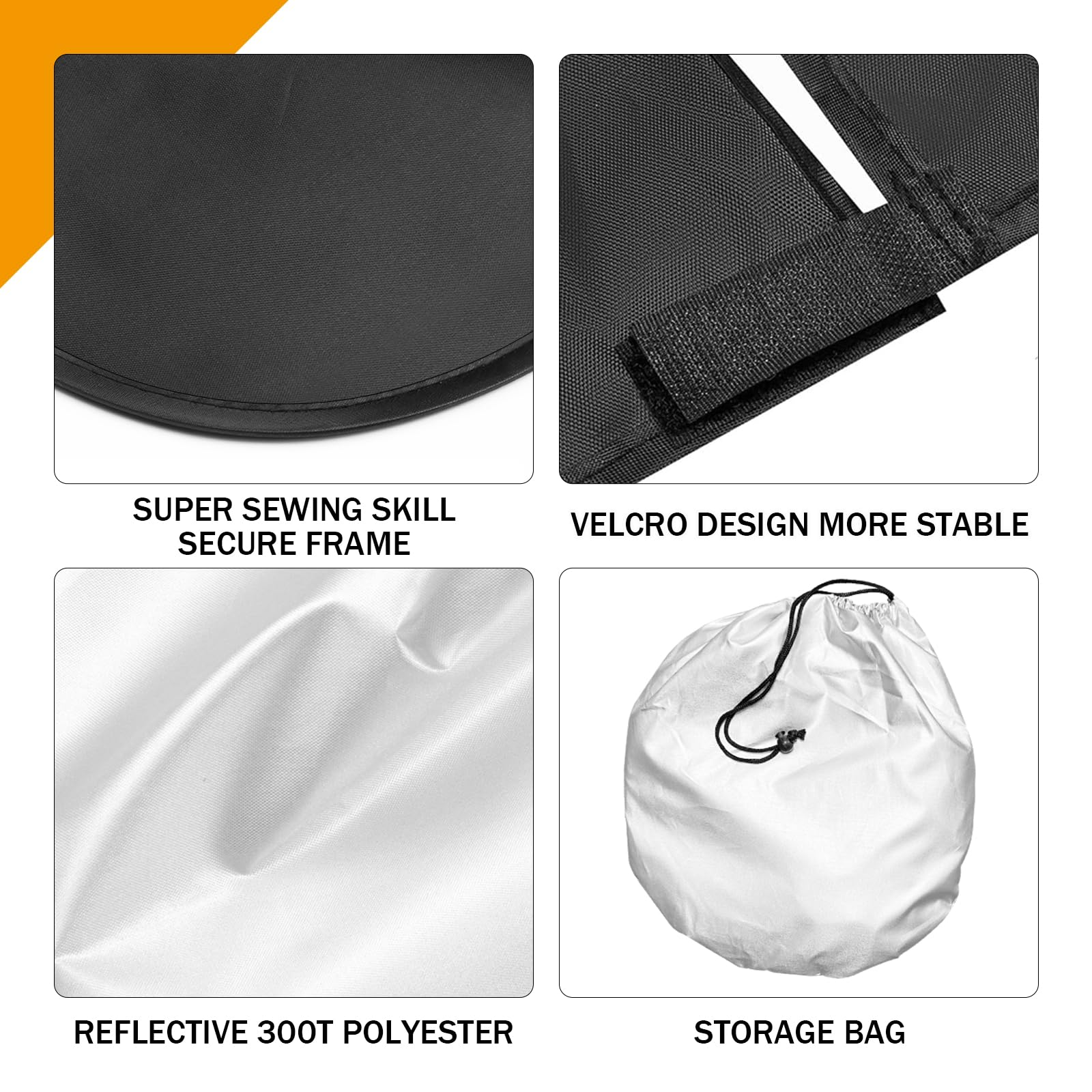JHGFVC 300T polyester fabric reflects more sunlight for protection.
