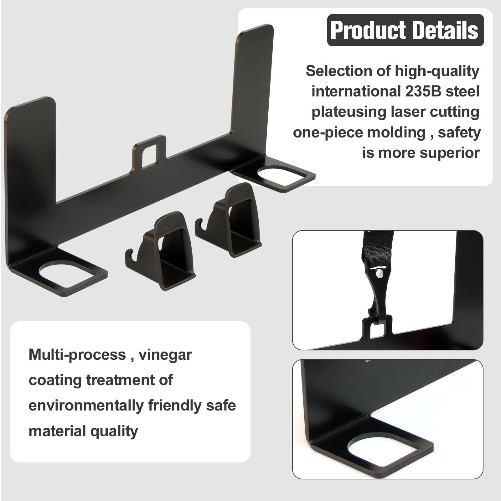 JHKLS bracket dimensions 332×68×134mm shown.