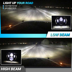 JHLion 5x7 LED headlights close-up of Osram chips for high performance