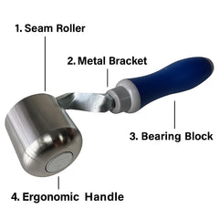 JIADING radius-edge roller prevents material damage for bubble-free seam work.