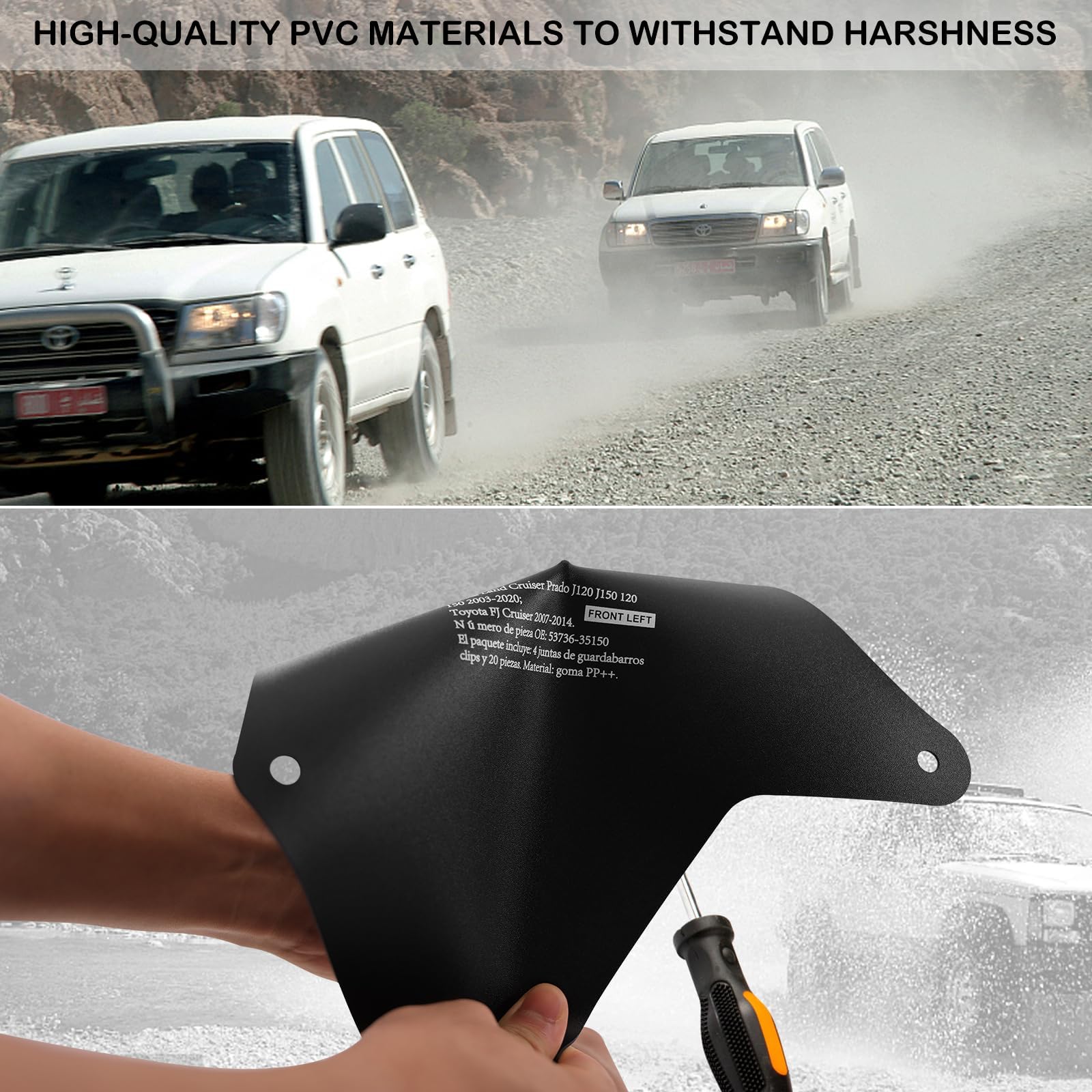 Jiankun splash guard front-right fender for Tacoma shields debris and slush