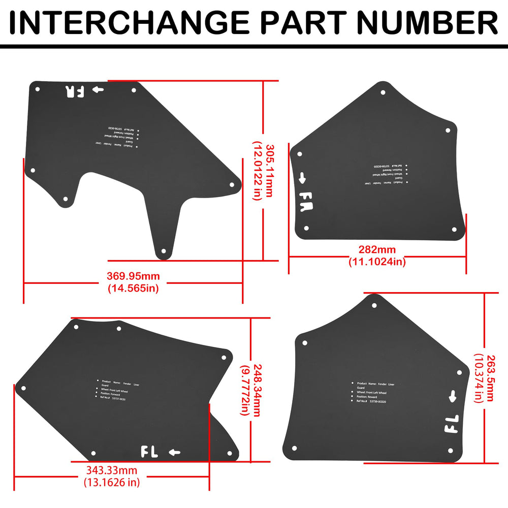 jiankun fender liner rear-left for tundra protects wheel wells