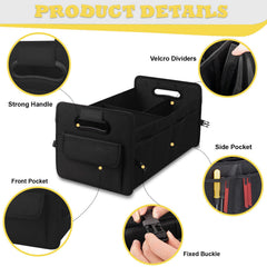 JiatuA foldable car trunk organizer fits in compact spaces and serves as a seat organizer.