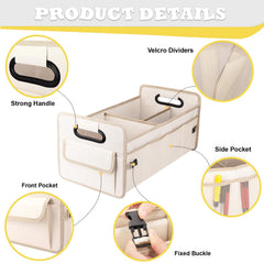 JiatuA car trunk organizer front pockets hold easy-to-reach essentials within reach