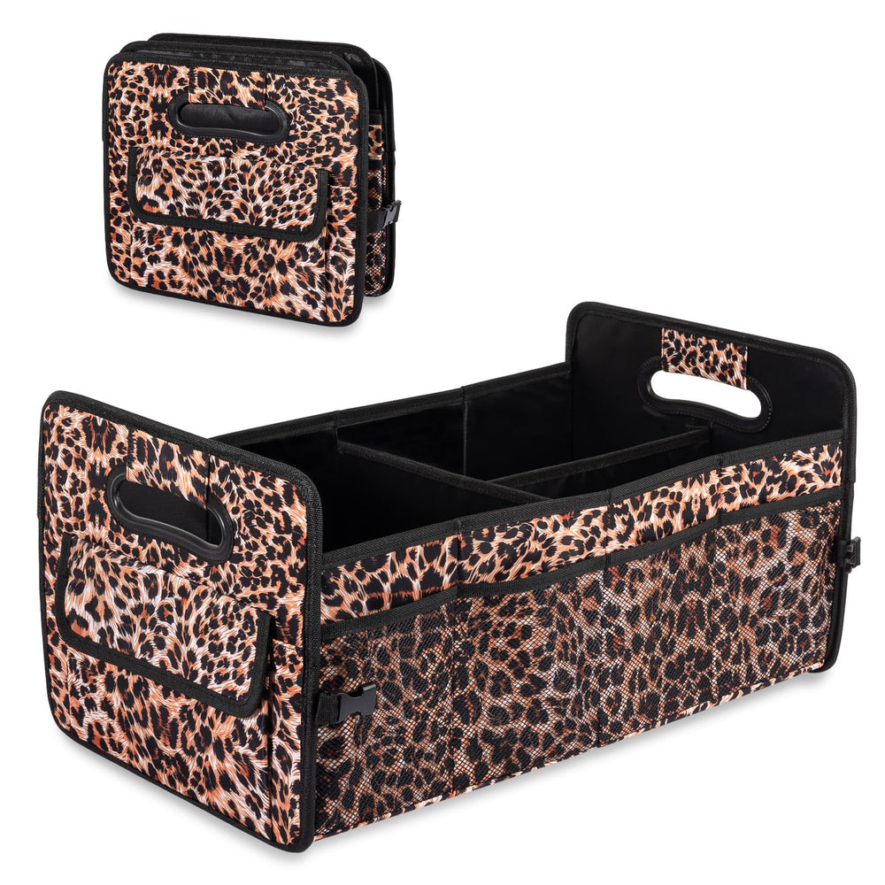 JiatuA leopard trunk organizer open view for quick access to items