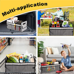 JiatuA trunk organizer with multi-compartment layout for organized items