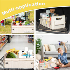 JiatuA car trunk organizer side mesh pockets for quick visibility and access